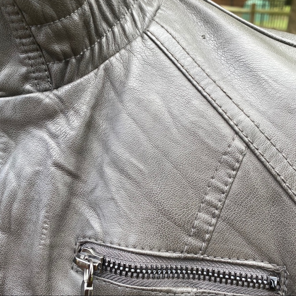 ❌SOLD❌ Aldo Vintage Moto Zip Jacket - Picture 4 of 16